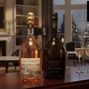 Take 2 for Luxus - Joly-Champagne mit 2 Gläsern im edlen Geschenk Karton